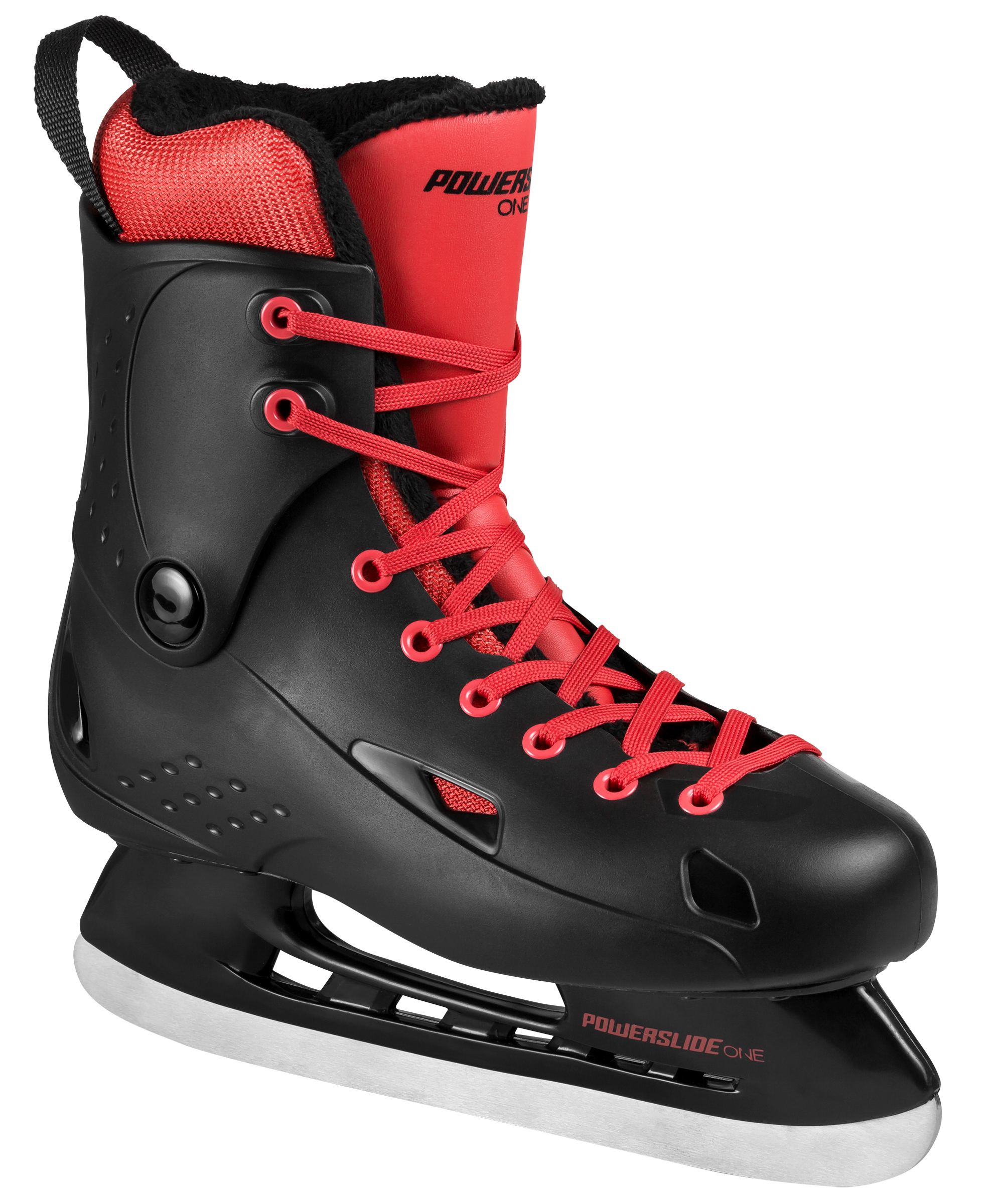 POWERSLIDE One Ice Freezer Black Recreational Ice Skates (Black/red, 37-38)