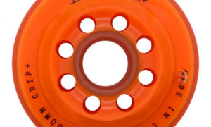 LABEDA Addiction Grip Plus Roller Hockey Wheels (Orange, 80 mm, 4)