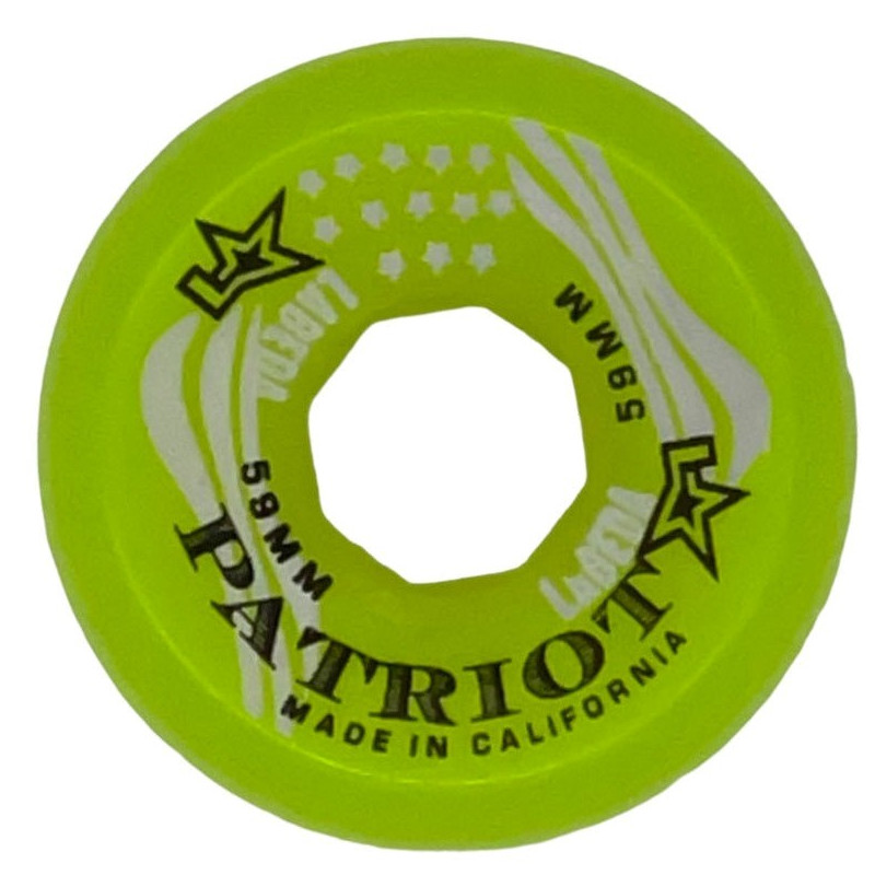 LABEDA Patriot X-Soft 1 Piece Goalie Roller Hockey Wheels (Green, 59 mm)