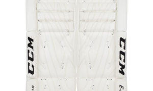 CCM EFlex 4.5 YTH Goalie Pads (White, 21")