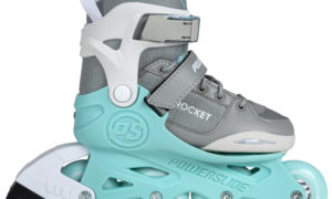 POWERSLIDE Rocket Grey Adjustable Kids Inline Skates (Blue, 37-40)