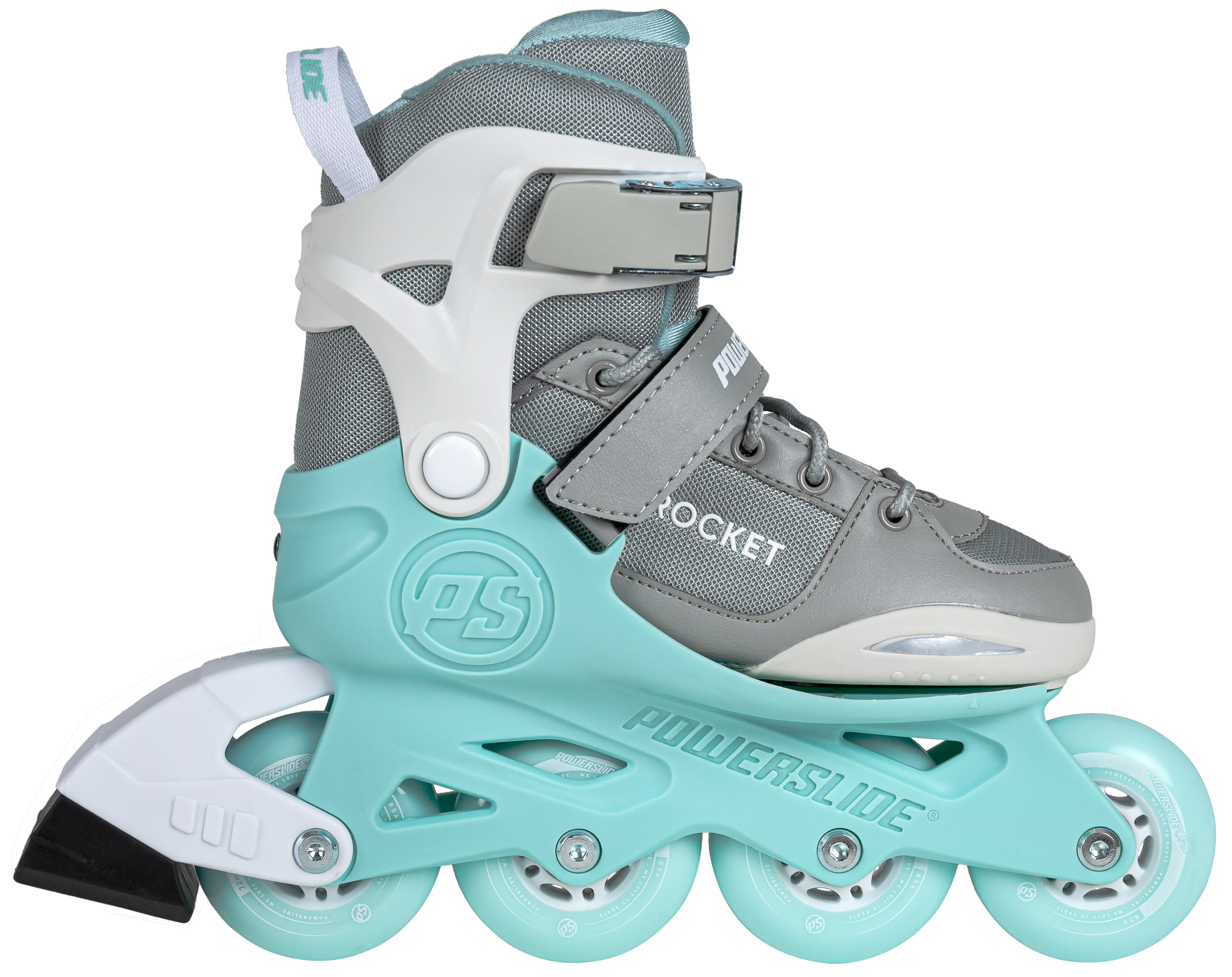 POWERSLIDE Rocket Grey Adjustable Kids Inline Skates (Blue, 37-40)