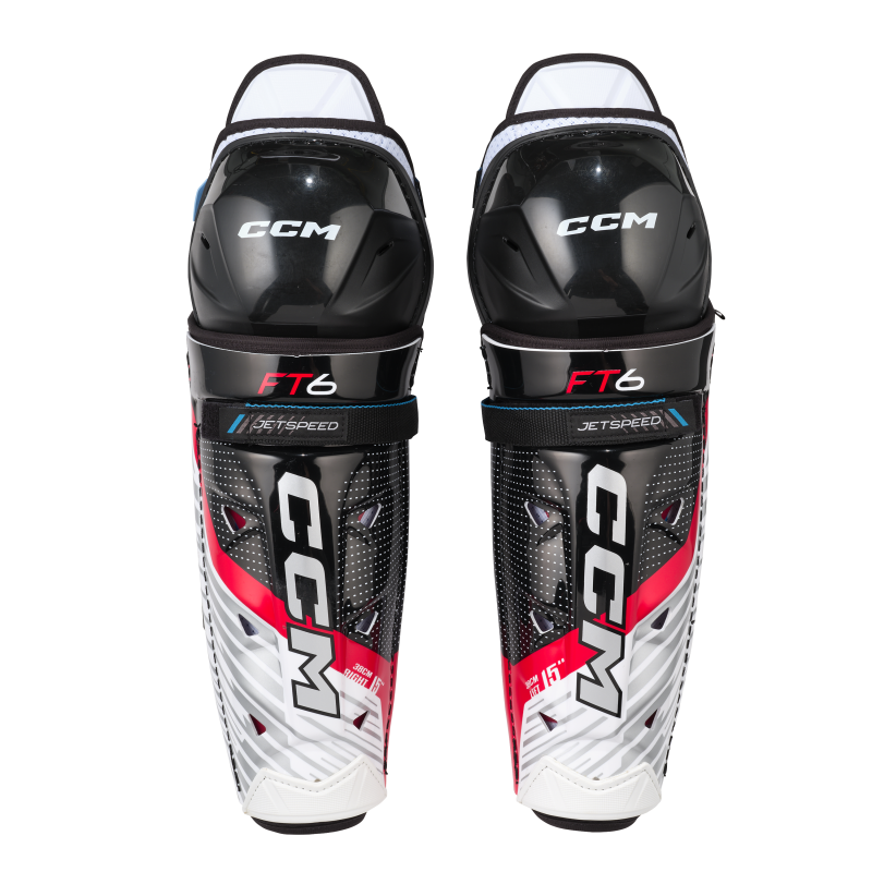 CCM JetSpeed FT6 JR Hockey Shin Guards (JR 12''/30 cm)