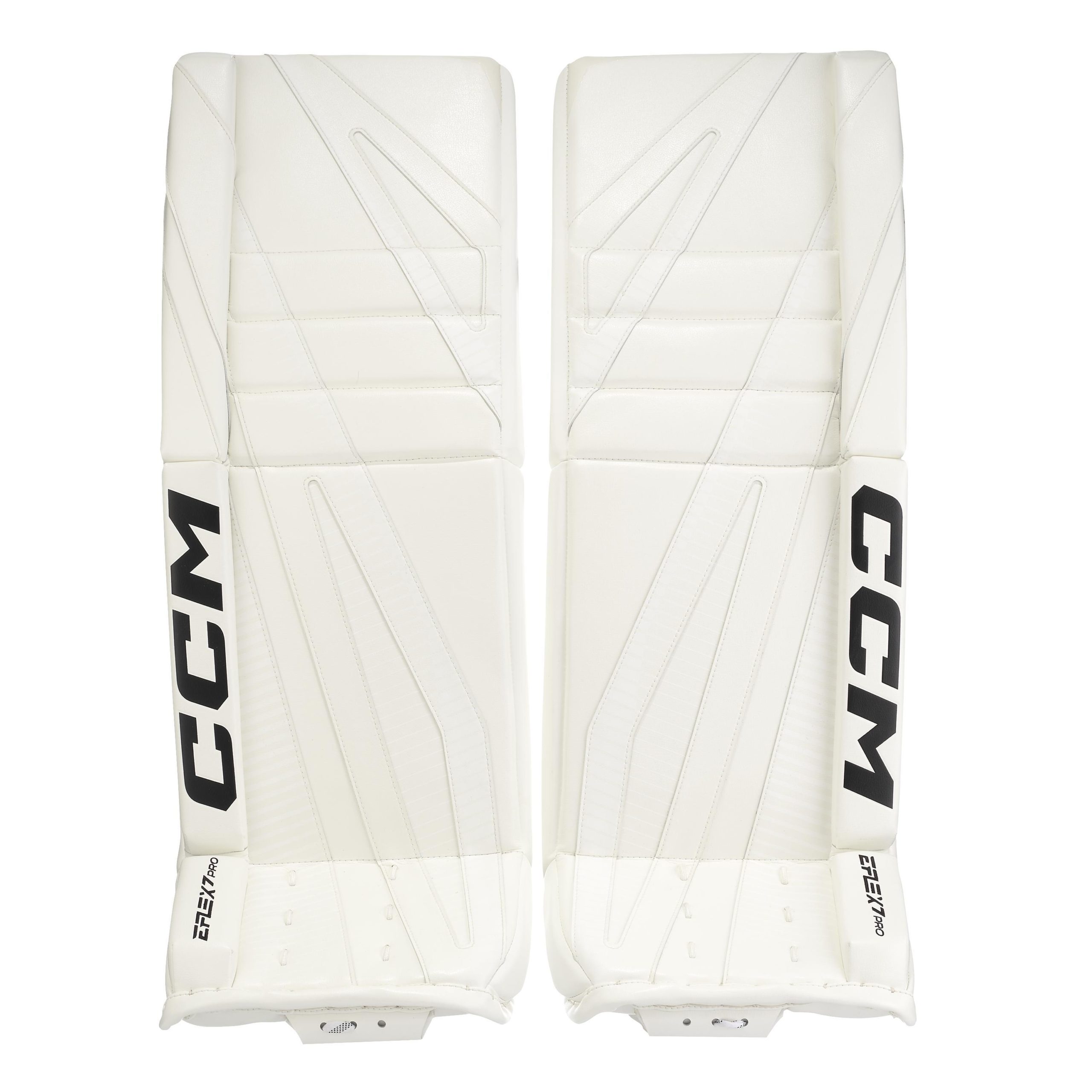CCM EFlex 7 SR Goalie Pads (White, 35" (34"+1''))